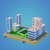 Low Poly City Block