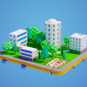 Low Poly City Block